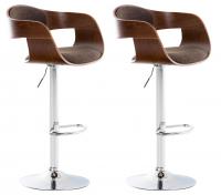 2er Set Barhocker Kingston Stoff walnuss/braun 2er Set Barhocker Kingston Stoff walnuss/braun