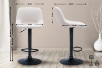2er Set Barhocker Camden Stoff schwarz creme 2er Set Barhocker Camden Stoff schwarz creme