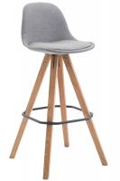 Barhocker Franklin Stoff Square Natura (eiche) grau Barhocker Franklin Stoff Square Natura (eiche) grau