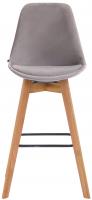 2er Set Barhocker Metz Samt natura grau 2er Set Barhocker Metz Samt natura grau