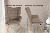Sessel Garding Stoff taupe Sessel Garding Stoff taupe