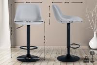 2er Set Barhocker Loft Kunstleder grau 2er Set Barhocker Loft Kunstleder grau