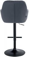 Barhocker Natoma Samt schwarz dunkelgrau Barhocker Natoma Samt schwarz dunkelgrau