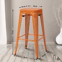 4er Set Barhocker Fletcher orange 4er Set Barhocker Fletcher orange