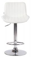 2er Set Barhocker Lentini Kunstleder chrom weiß 