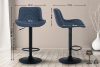2er Set Barhocker Minosa Stoff blau 2er Set Barhocker Minosa Stoff blau