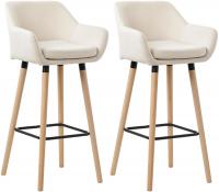 2er Set Barhocker Grant Stoff beige 2er Set Barhocker Grant Stoff beige