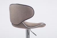Barhocker Las Vegas V2 Stoff chrom taupe Barhocker Las Vegas V2 Stoff chrom taupe