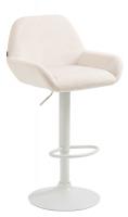 Barhocker Braga Samt weiß creme Barhocker Braga Samt weiß creme