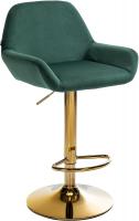 Barhocker Braga Gold Samt dunkelgrün Barhocker Braga Gold Samt dunkelgrün