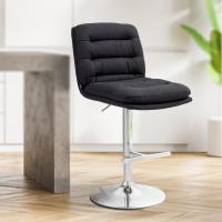 Barhocker Damar Stoff chrom schwarz Barhocker Damar Stoff chrom schwarz