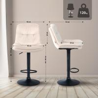 Barhocker Laurel Samt schwarz creme Barhocker Laurel Samt schwarz creme