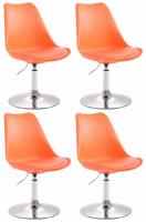 4er Set Esszimmerstühle Maverick C Kunststoff orange 4er Set Esszimmerstühle Maverick C Kunststoff orange