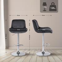 Barhocker Solon Chrom Samt schwarz Barhocker Solon Chrom Samt schwarz