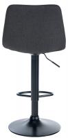 2er Set Barhocker Divo Stoff Schwarz dunkelgrau 2er Set Barhocker Divo Stoff Schwarz dunkelgrau