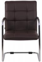 2er Set Besucherstühle Gandia Kunstleder chrom braun 2er Set Besucherstühle Gandia Kunstleder chrom braun