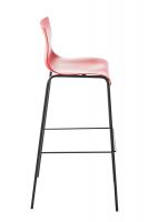 Barhocker Hoover 4-Fuß Gestell schwarz rot 