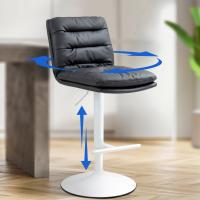 Barhocker Damar Kunstleder weiß schwarz Barhocker Damar Kunstleder weiß schwarz