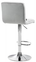 Barhocker Peru Samt chrom grau Barhocker Peru Samt chrom grau