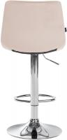 Barhocker Jerry Samt chrom beige Barhocker Jerry Samt chrom beige