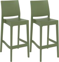 2er Set Barhocker Maya oliv 2er Set Barhocker Maya oliv