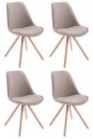 4er Set Stühle Toulouse Stoff Rund natura (eiche) taupe 4er Set Stühle Toulouse Stoff Rund natura (eiche) taupe