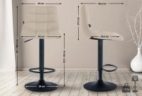 2er Set Barhocker Jerry Stoff schwarz creme 2er Set Barhocker Jerry Stoff schwarz creme
