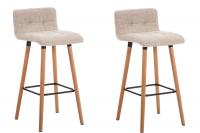 2er Set Barhocker Lincoln Stoff natura creme 2er Set Barhocker Lincoln Stoff natura creme