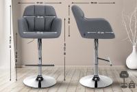 Barhocker Natoma Kunstleder chrom grau Barhocker Natoma Kunstleder chrom grau