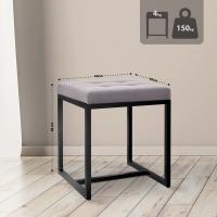 Sitzhocker Barci B Stoff grau 