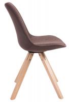 4er Set Besucherstuhl Toulouse Stoff Square Natura braun 4er Set Besucherstuhl Toulouse Stoff Square Natura braun