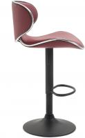 2er Set Barhocker Las Vegas V2 Kunstleder schwarz bordeauxrot 