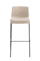 Barhocker Hoover Stoff 4-Fuß Gestell schwarz creme 