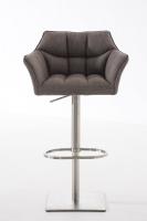 Barhocker Damaso E Stoff grau 