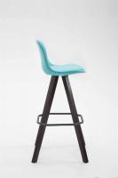 Barhocker Franklin Vollgepolstert Kunstleder Square Cappuccino (eiche) blau 