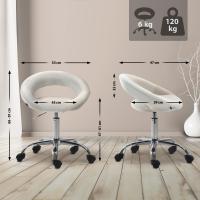 Arbeitshocker Olinda Samt creme Arbeitshocker Olinda Samt creme