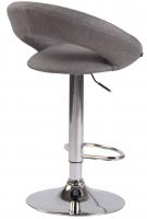 2er Set Barhocker Olinda Stoff Chrom grau 
