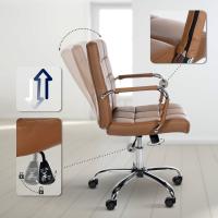 Arbeitshocker Ashland Kunstleder hellbraun 