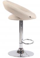 Barhocker Olinda Stoff chrom creme Barhocker Olinda Stoff chrom creme