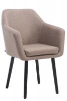 Besucherstuhl Utrecht Stoff Schwarz (eiche) taupe Besucherstuhl Utrecht Stoff Schwarz (eiche) taupe