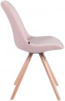 4er Set Stühle Toulouse Samt Rund natura pink 