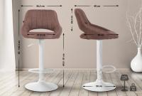 2er Set Barhocker Milet Stoff W braun 
