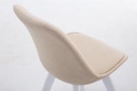 Besucherstuhl Borneo V2 Stoff  weiß (eiche) creme 
