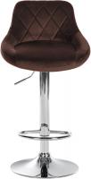 2er Set Barhocker Lazio Samt chrom braun 2er Set Barhocker Lazio Samt chrom braun