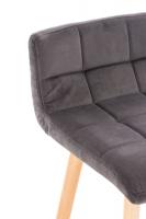 2er Set Barhocker Lincoln Samt grau 2er Set Barhocker Lincoln Samt grau