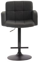 Barhocker Los Angeles, Stoff schwarz dunkelgrau 