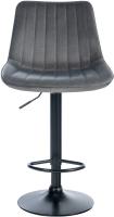 2er Set Barhocker Toni Samt schwarz dunkelgrau 