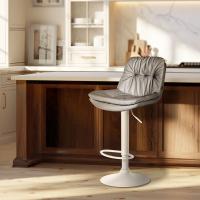 Barhocker Laurel Kunstleder weiß grau Barhocker Laurel Kunstleder weiß grau