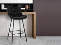 Barhocker Weston Samt schwarz Barhocker Weston Samt schwarz