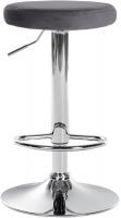2er Set Barhocker Ponte Samt chrom dunkelgrau 2er Set Barhocker Ponte Samt chrom dunkelgrau
